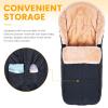 imageOrzbow Stroller Footmuff Universal  Faux Wool Baby Bunting Bag  Warm Weatherproof Adjustable Buckles  Winter Stroller Zipper Blanket Cover  Baby Sleeping Bag for Cold Weather Accessories BlackBlack