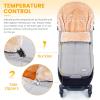 imageOrzbow Stroller Footmuff Universal  Faux Wool Baby Bunting Bag  Warm Weatherproof Adjustable Buckles  Winter Stroller Zipper Blanket Cover  Baby Sleeping Bag for Cold Weather Accessories BlackLight gray