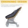 imageOrzbow Stroller Footmuff Universal  Faux Wool Baby Bunting Bag  Warm Weatherproof Adjustable Buckles  Winter Stroller Zipper Blanket Cover  Baby Sleeping Bag for Cold Weather Accessories BlackDark grey