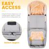 imageOrzbow Stroller Footmuff Universal  Faux Wool Baby Bunting Bag  Warm Weatherproof Adjustable Buckles  Winter Stroller Zipper Blanket Cover  Baby Sleeping Bag for Cold Weather Accessories BlackLight gray