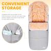 imageOrzbow Stroller Footmuff Universal  Faux Wool Baby Bunting Bag  Warm Weatherproof Adjustable Buckles  Winter Stroller Zipper Blanket Cover  Baby Sleeping Bag for Cold Weather Accessories BlackLight gray