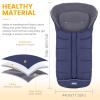 imageOrzbow Universal Footmuff for Baby Winter Warm Stroller Bunting Bag Waterproof Windproof Warm Coral Fleece Lined Toddler Sleeping Bag Light GreyBlue