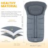 imageOrzbow Universal Footmuff for Baby Winter Warm Stroller Bunting Bag Waterproof Windproof Warm Coral Fleece Lined Toddler Sleeping Bag Light GreyGrey