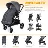 imageOrzbow Warm Bunting Bag UniversalStroller Sleeping Bag Cold WeatherWaterproof Toddler Footmuff Light Grey LargeDark Grey