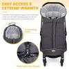 imageOrzbow Warm Bunting Bag UniversalStroller Sleeping Bag Cold WeatherWaterproof Toddler Footmuff Light Grey LargeDark Grey