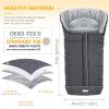 imageOrzbow Warm Bunting Bag UniversalStroller Sleeping Bag Cold WeatherWaterproof Toddler Footmuff Light Grey LargeDark Grey