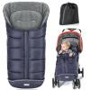 imageOrzbow Universal Footmuff for Baby Winter Warm Stroller Bunting Bag Waterproof Windproof Warm Coral Fleece Lined Toddler Sleeping Bag Light GreyBlue