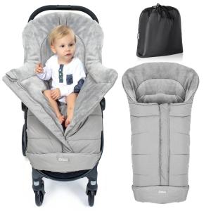 imageOrzbow Warm Bunting Bag UniversalStroller Sleeping Bag Cold WeatherWaterproof Toddler Footmuff Light Grey LargeLight Grey