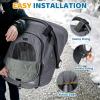 imageOrzbow Baby Car Seat Cover Winter Carseat Cover with Zipper Access Weather ampamp Wind Proof Side Breathable Compatible with Doona Car Seats and Strollers Newborn Essentials Carrier Canopy Light GreyDark Grey