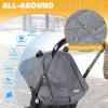 imageOrzbow Baby Car Seat Cover Winter Carseat Cover with Zipper Access Weather ampamp Wind Proof Side Breathable Compatible with Doona Car Seats and Strollers Newborn Essentials Carrier Canopy Light GreyLight Grey  Diamond Pattern Grid