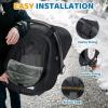 imageOrzbow Baby Car Seat Cover Winter Carseat Cover with Zipper Access Weather ampamp Wind Proof Side Breathable Compatible with Doona Car Seats and Strollers Newborn Essentials Carrier Canopy Light GreyBlack