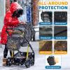 imageOrzbow Baby Car Seat Cover Winter Carseat Cover with Zipper Access Weather ampamp Wind Proof Side Breathable Compatible with Doona Car Seats and Strollers Newborn Essentials Carrier Canopy Light GreyBlack