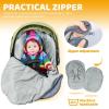 imageOrzbow Canopy Style Bunting Bag Weather in Car Seats and Strollers Infant Blanket Warm in WinterGreyGrey