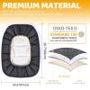 imageOrzbow Car Seat Covers for Babies Winter Universal Baby Car Seat Cover with Adjustable Collar Waterproof Carseat Cover with Zipper Warm Coral Fleece Detachable and Machine Washable BlackDark Gray