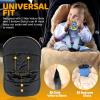 imageOrzbow Faux Sheepskin Winter Car Seat Cover for Babies Water Repellent Bunting Bag for Car Seats ampamp Strollers Warm and Cozy Carseat Footmuff to Protect Baby from Cold Wind Machine Washable GrayBlackFaux Sheepskin Lining