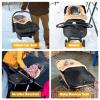 imageOrzbow Faux Sheepskin Winter Car Seat Cover for Babies Water Repellent Bunting Bag for Car Seats ampamp Strollers Warm and Cozy Carseat Footmuff to Protect Baby from Cold Wind Machine Washable GrayBlackFaux Sheepskin Lining