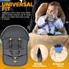 imageOrzbow Faux Sheepskin Winter Car Seat Cover for Babies Water Repellent Bunting Bag for Car Seats ampamp Strollers Warm and Cozy Carseat Footmuff to Protect Baby from Cold Wind Machine Washable GrayFaux Sheepskin Lining  Dark Gray