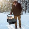 imageOrzbow Faux Sheepskin Winter Car Seat Cover for Babies Water Repellent Bunting Bag for Car Seats ampamp Strollers Warm and Cozy Carseat Footmuff to Protect Baby from Cold Wind Machine Washable GrayFaux Sheepskin Lining  Dark Gray
