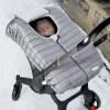 imageOrzbow Winter Car Seat Cover  Baby Car Seat Cocoon Cover for Boys ampamp Girls Warm Carseat Canopy Cover to Protect Baby from Wind Rain ampamp Snow Waterproof Universal Fit for Infant Car Seat GreyLight Grey