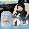 imageOrzbow Winter Car Seat Cover for Babies Universal Baby Car Seat Bunting Bag with Adjustable Collar Waterproof Carseat Cover with Zipper Warm Berber Fleece Detachable and Machine Washable BlackLight Grey