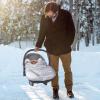 imageOrzbow Winter Car Seat Cover for Babies Universal Baby Car Seat Bunting Bag with Adjustable Collar Waterproof Carseat Cover with Zipper Warm Berber Fleece Detachable and Machine Washable BlackLight Grey