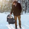 imageOrzbow Winter Car Seat Cover for Babies Universal Baby Car Seat Bunting Bag with Adjustable Collar Waterproof Carseat Cover with Zipper Warm Berber Fleece Detachable and Machine Washable BlackDark Grey