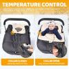 imageOrzbow Winter Car Seat Cover for Baby Carseat Universal Baby Car Seat Cover with Adjustable Collar Waterproof Carseat Cover with Zipper Warm Coral Fleece Detachable and Machine Washable Dark GreyDark Grey