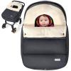 imageOrzbow Car Seat Covers for Babies Winter Universal Baby Car Seat Cover with Adjustable Collar Waterproof Carseat Cover with Zipper Warm Coral Fleece Detachable and Machine Washable BlackDark Gray
