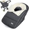 imageOrzbow Winter Car Seat Cover for Baby Carseat Universal Baby Car Seat Cover with Adjustable Collar Waterproof Carseat Cover with Zipper Warm Coral Fleece Detachable and Machine Washable Dark GreyDark Grey