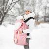 imageOrzbow AllSeason Baby Carrier Cover  Universal Waterproof ampamp Windproof Infant Carrier Cover with Rain and Sun Hood Baby Wearing Sling Cover with Pockets for All Season Grey RabbitPink