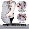 imageOrzbow AllSeason Baby Carrier Cover  Universal Waterproof ampamp Windproof Infant Carrier Cover with Rain and Sun Hood Baby Wearing Sling Cover with Pockets for All Season Grey RabbitLight Grey