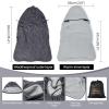 imageOrzbow AllSeason Baby Carrier Cover  Universal Waterproof ampamp Windproof Infant Carrier Cover with Rain and Sun Hood Baby Wearing Sling Cover with Pockets for All Season Grey RabbitDark Grey