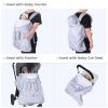 imageOrzbow AllSeason Baby Carrier Cover  Universal Waterproof ampamp Windproof Infant Carrier Cover with Rain and Sun Hood Baby Wearing Sling Cover with Pockets for All Season Grey RabbitGrey