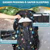 imageOrzbow Car Seat Sun Shade Cover Universal Car Seat Cover with Storage Bag See Through Mesh Shade Cover Compatible with Doona Breathable and Blocks UP to 99 of The Suns RaysUPF 50 BlackStroller Shade  Planets