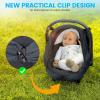 imageOrzbow Car Seat Sun Shade Cover Universal Car Seat Cover with Storage Bag See Through Mesh Shade Cover Compatible with Doona Breathable and Blocks UP to 99 of The Suns RaysUPF 50 BlackCarseat Shade  Dark Gray