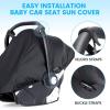 imageOrzbow Car Seat Sun Shade Cover Universal Car Seat Cover with Storage Bag See Through Mesh Shade Cover Compatible with Doona Breathable and Blocks UP to 99 of The Suns RaysUPF 50 BlackCarseat Shade  Black