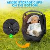 imageOrzbow Car Seat Sun Shade Cover Universal Car Seat Cover with Storage Bag See Through Mesh Shade Cover Compatible with Doona Breathable and Blocks UP to 99 of The Suns RaysUPF 50 BlackCarseat Shade  Black