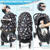 imageOrzbow Car Seat Sun Shade Cover Universal Car Seat Cover with Storage Bag See Through Mesh Shade Cover Compatible with Doona Breathable and Blocks UP to 99 of The Suns RaysUPF 50 BlackStroller Shade  Cute Cat