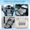 imageOrzbow Summer Car Seat Cooler Pad for Toddler with Removable Ice Pack Baby Cooling Mat for Child Car Seats and Strollers Portable Car Cooling Seat Ice Cushion Keeping Baby Cool in The Summer BlueGray With 4 Ice Packs