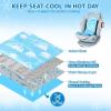 imageOrzbow Summer Car Seat Cooler Pad for Toddler with Removable Ice Pack Baby Cooling Mat for Child Car Seats and Strollers Portable Car Cooling Seat Ice Cushion Keeping Baby Cool in The Summer BlueBlue With 4 Ice Packs