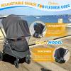 imageOrzbow Universal Mosquito Net for Stroller Baby Bug Net with TwoWay Zippers ampamp Storage Bag Breathable ampamp Foldable Mosquito Nets for Strollers Car Seat Bassinet Cradle Portable Mini Crib BlackStroller Net Shade Cover  Black