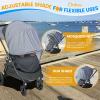 imageOrzbow Universal Mosquito Net for Stroller Baby Bug Net with TwoWay Zippers ampamp Storage Bag Breathable ampamp Foldable Mosquito Nets for Strollers Car Seat Bassinet Cradle Portable Mini Crib BlackStroller Net Shade Cover  Grey