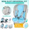 imageOrzbow Universal Stroller Cooling Pad Double Sided Car Seat Cooler Liner Gel Baby Cooling Pad Cushion for Strollers Car Seats High Chair Swing Cribs Keep Baby Cool in SummerBlue  Snowflakes Pattern