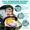 imageOrzbow Universal Stroller Cooling Pad Double Sided Car Seat Cooler Liner Gel Baby Cooling Pad Cushion for Strollers Car Seats High Chair Swing Cribs Keep Baby Cool in SummerGreen  Leaves Pattern