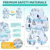 imageOrzbow Universal Stroller Cooling Pad Double Sided Car Seat Cooler Liner Gel Baby Cooling Pad Cushion for Strollers Car Seats High Chair Swing Cribs Keep Baby Cool in SummerLight Blue  Snowy Scenery Pattern