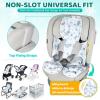 imageOrzbow Universal Stroller Cooling Pad Double Sided Car Seat Cooler Liner Gel Baby Cooling Pad Cushion for Strollers Car Seats High Chair Swing Cribs Keep Baby Cool in SummerGray  Stars Pattern