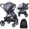 imageOrzbow Universal Mosquito Net for Stroller Baby Bug Net with TwoWay Zippers ampamp Storage Bag Breathable ampamp Foldable Mosquito Nets for Strollers Car Seat Bassinet Cradle Portable Mini Crib BlackStroller Net Cover  Black