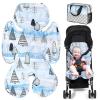 imageOrzbow Universal Stroller Cooling Pad Double Sided Car Seat Cooler Liner Gel Baby Cooling Pad Cushion for Strollers Car Seats High Chair Swing Cribs Keep Baby Cool in SummerLight Blue  Snowy Scenery Pattern