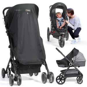 imageOrzbow Stroller Sun Shade Universal Baby Sun Shade Cover with Storage Bag Viewing Window Breathable and Blocks 99 of The UV RaysUPF 50 Easy to Install Sleep and Sun Shade Cover for Stroller