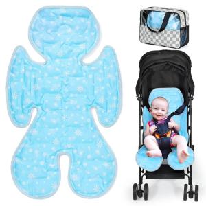 imageOrzbow Universal Stroller Cooling Pad Double Sided Car Seat Cooler Liner Gel Baby Cooling Pad Cushion for Strollers Car Seats High Chair Swing Cribs Keep Baby Cool in SummerBlue  Snowflakes Pattern